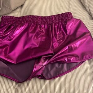 Purple Holographic Costume Shorts